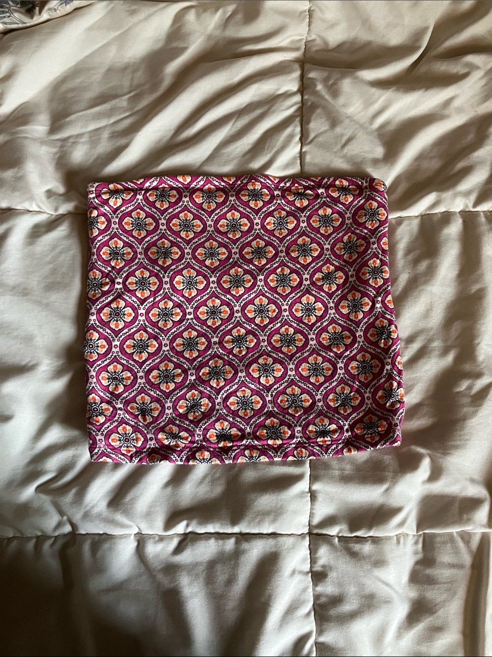 Old Navy Pink Floral Print Tube Top
